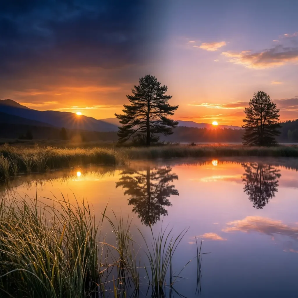 Captions for Nature Beauty at Sunrise and Sunset