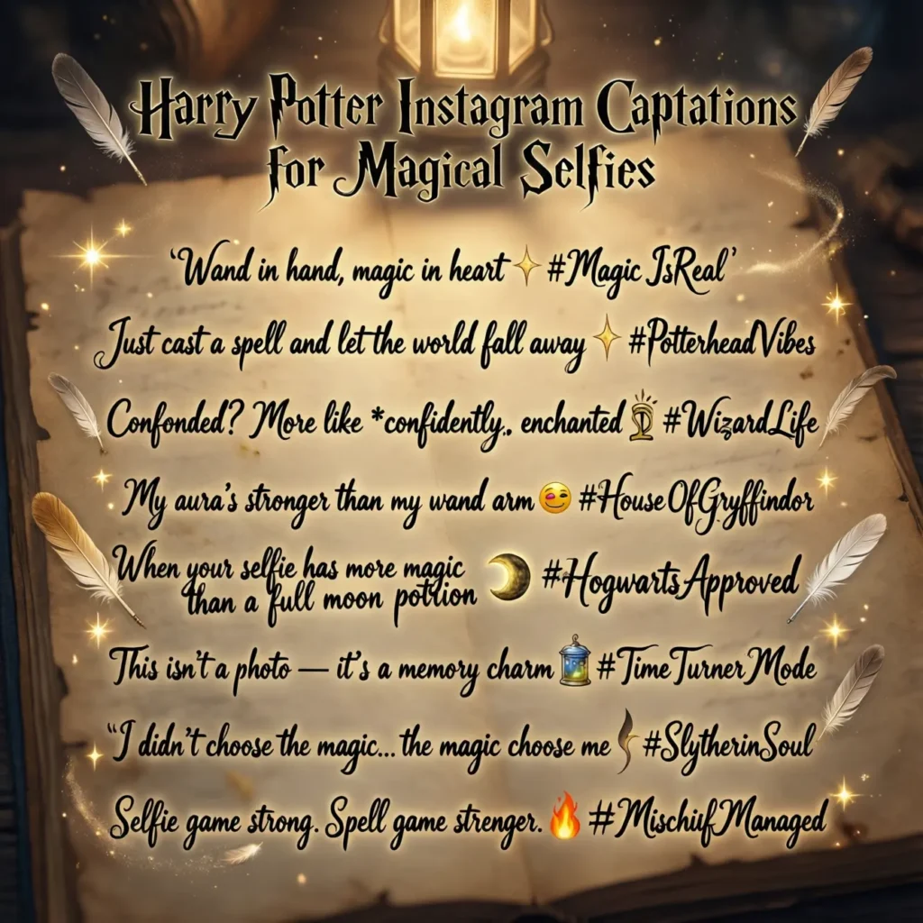 Harry Potter Instagram Captions for Magical Selfies