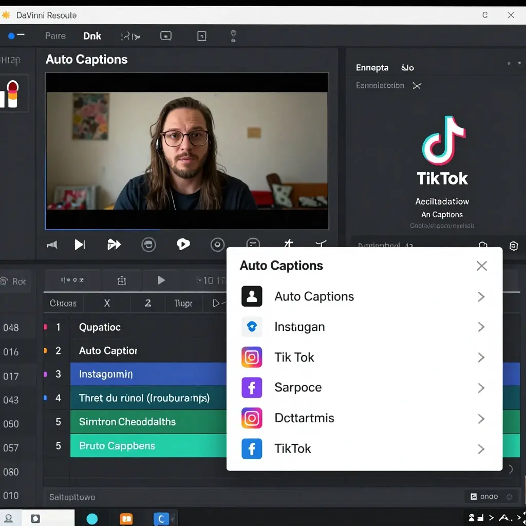 davinci resolve auto captions