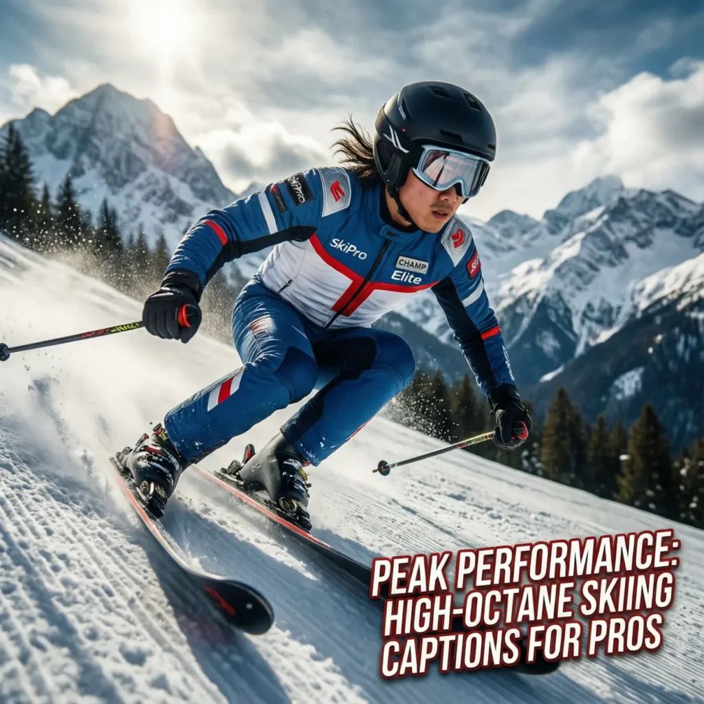 Peak Performance: High-Octane Skiing Captions for Pros