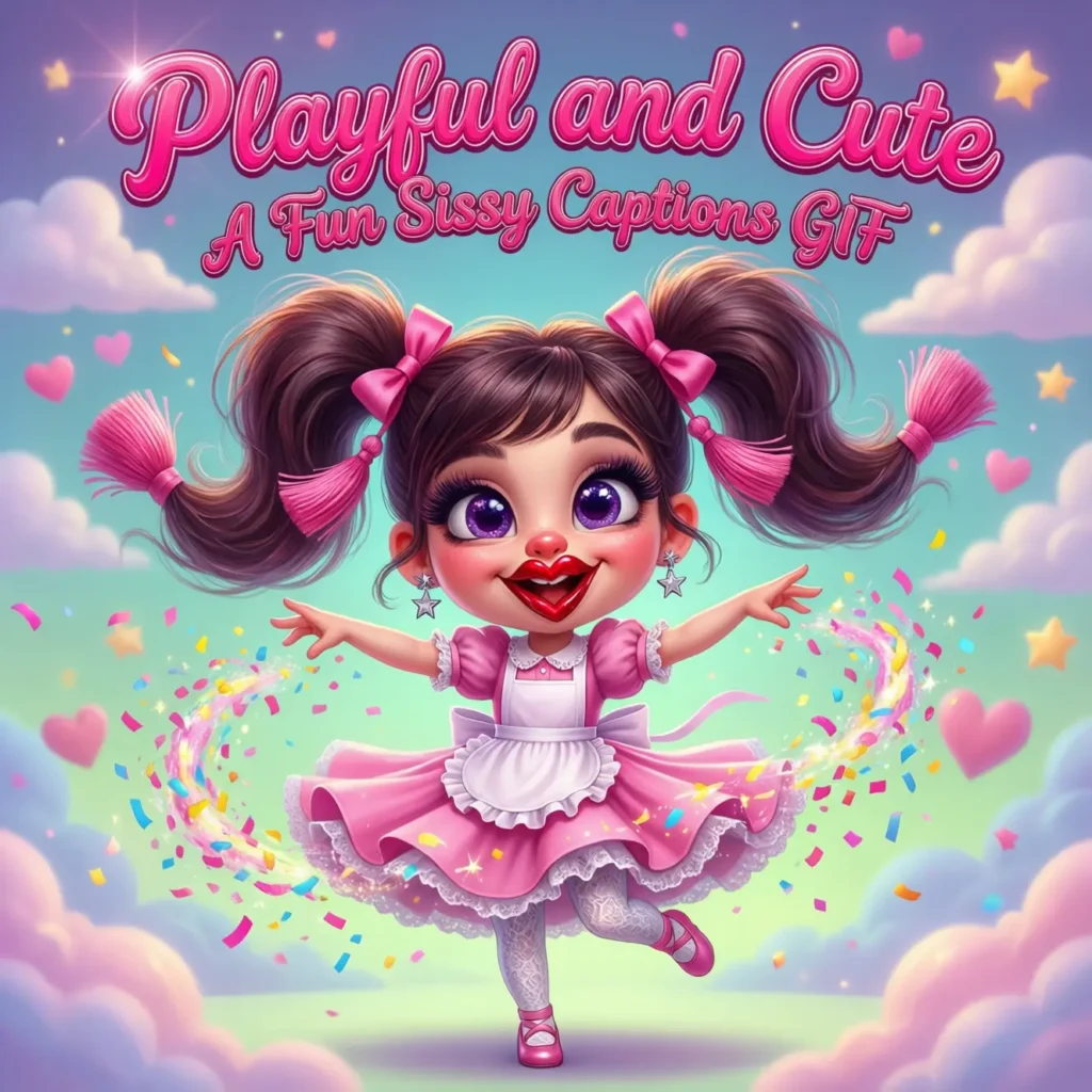 Playful and Cute: A Fun Sissy Captions GIF