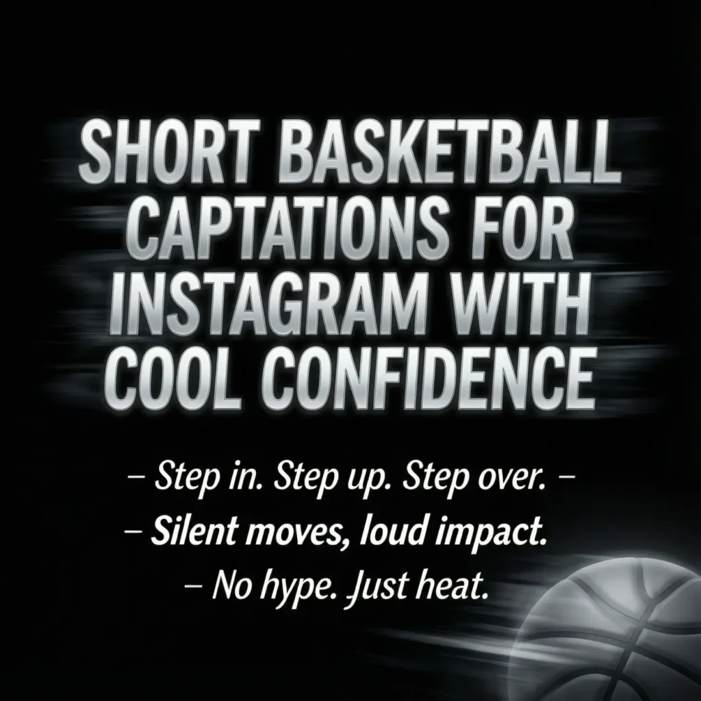 Short Basketball Captions for Instagram With Cool Confidence