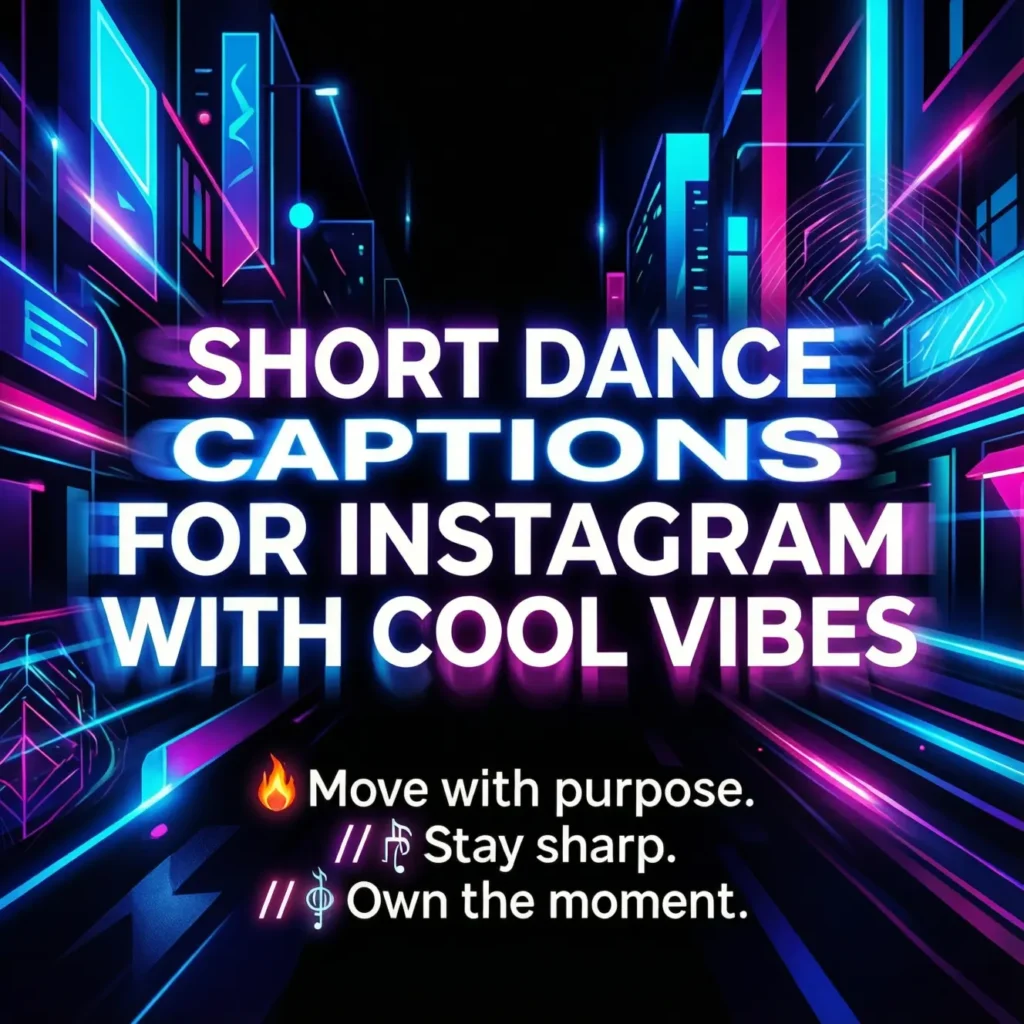 Short Dance Captions for Instagram With Cool Vibes