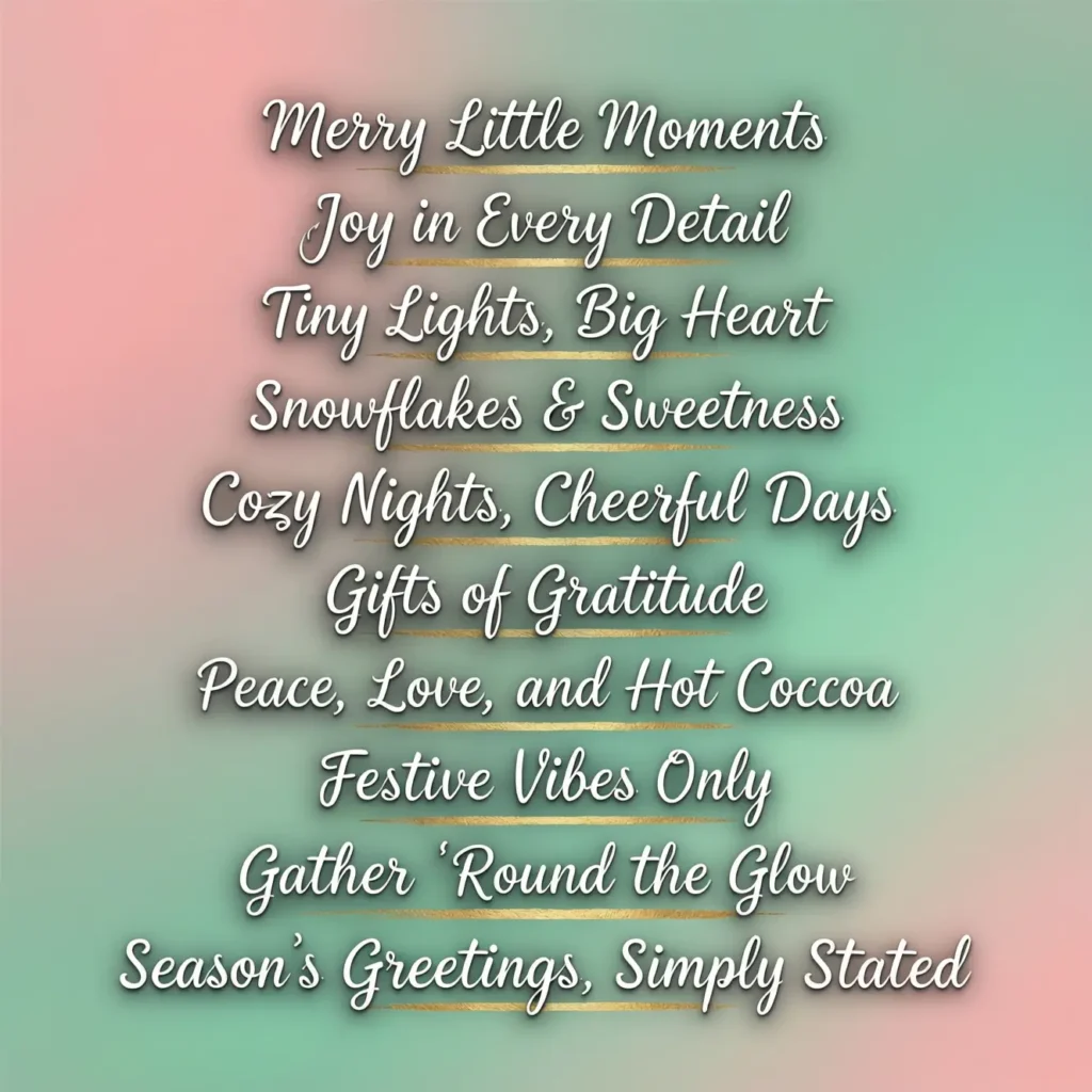 The Best Short Christmas Captions