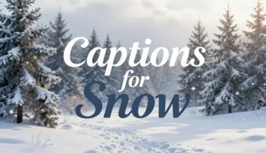 captions for snow